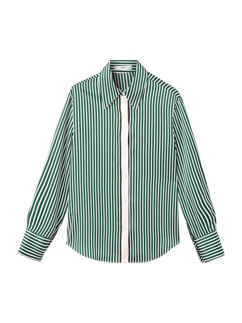 MANGO Bluse 'MARGARET'  creme / grøn / sort / hvid