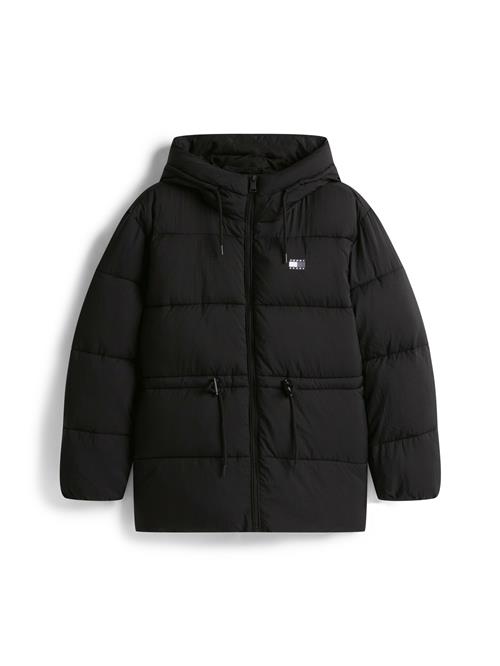 Tommy Jeans Vinterjakke  grå / sort / hvid