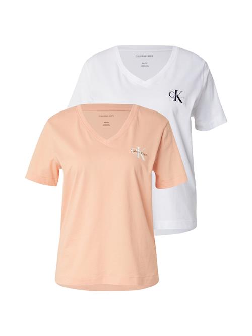 Calvin Klein Jeans Shirts  pastelorange / sort / hvid