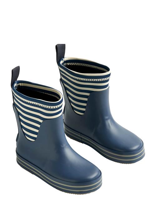 Rubber Boot Print Mist Wheat Navy