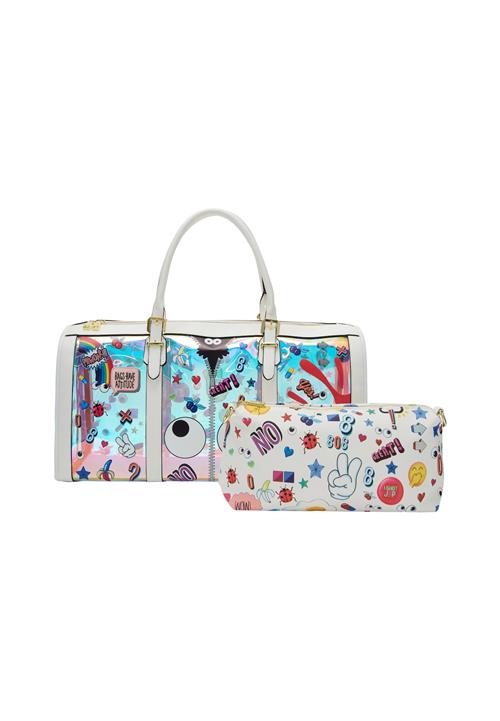 MYMO Rejsetaske 'Pop Eyetheme'  mint / lilla / sort / hvid