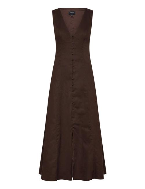 Cordelia Linen Midi Dress Bardot Brown