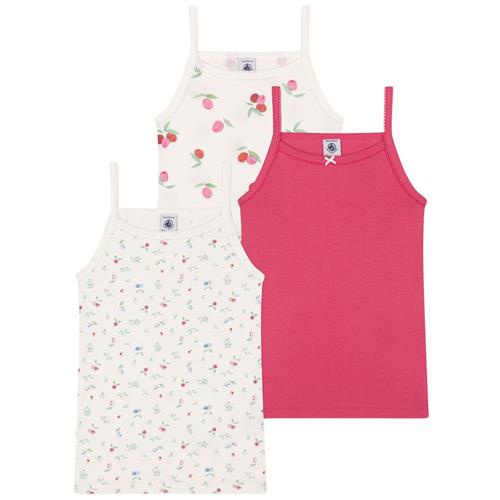 Petit Bateau 3-pak Tanktoppe Peonia Marshmallow 2 Y  Hvid  2 år  kvinde