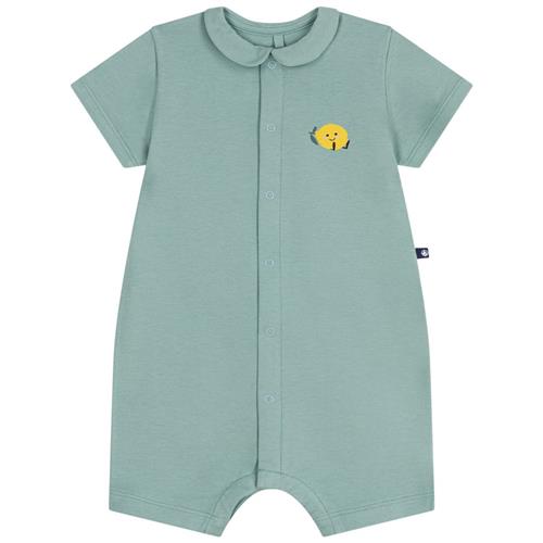 Petit Bateau Kortærmet Heldragt Med Krave Vert 6 months  Grøn  6 måneder  Unisex