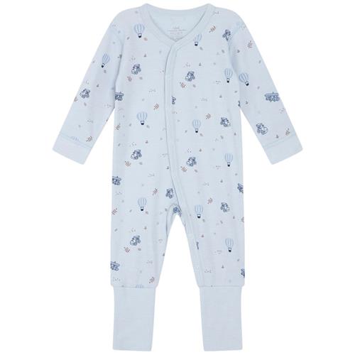 Hust&Claire Manu Mønstret Heldragt Cloud Blue 56 cm Wool Blå  56 cm  mand
