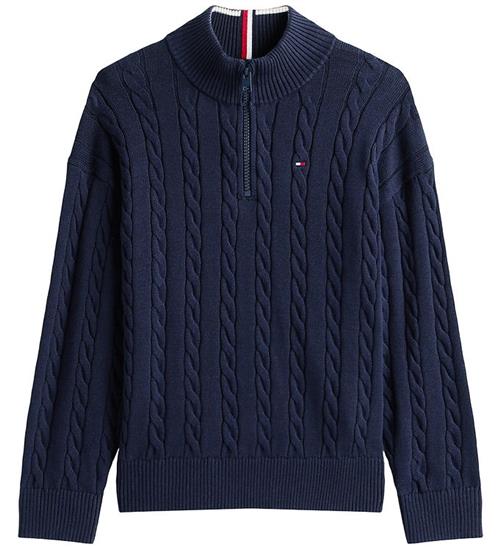 Tommy Hilfiger Bluse m. Lynlås - Dark Night Navy