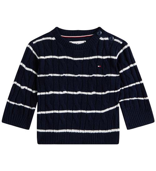 Tommy Hilfiger Bluse - Strik - Dark Night Navy Stripes