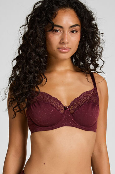 Hunkemöller Ikke-formstøbt bøjle-bh Sophie Rød