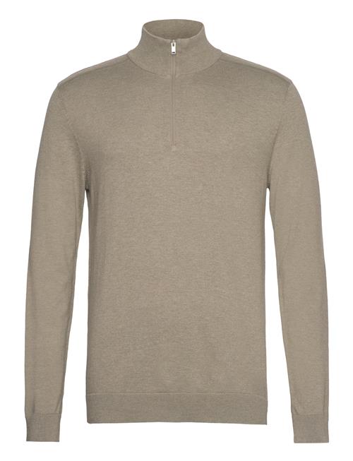 Slhberg Half Zip Cardigan Selected Khaki