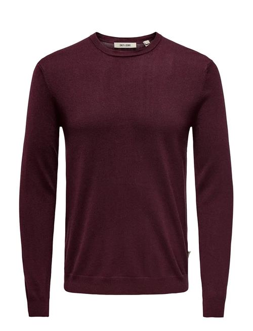 Onswyler Life Reg 14 Ls Crew Knit Noos ONLY & SONS Burgundy