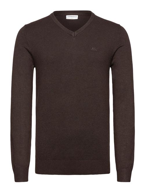 Ecovero V-Neck L/S Knit Lindbergh Brown