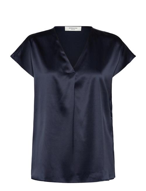 Rwjade Silk Ss Blouse Rosemunde Navy
