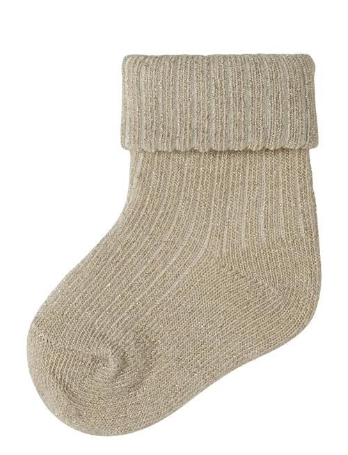 Nbfnobba Glitter Sock Name It Beige