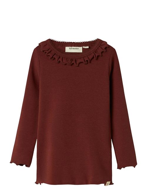 Nmfgayo Koj Ls Slim Top Lil Lil'Atelier Burgundy