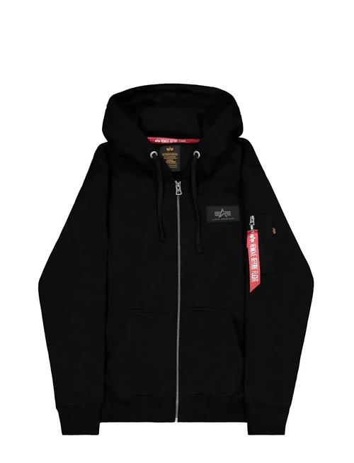 Back Print Zip Hoodie Alpha Industries Black