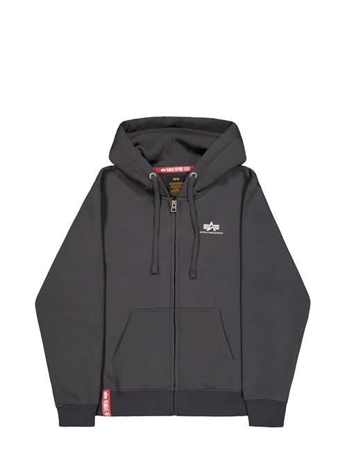 Basic Zip Hoodie Small Logo Alpha Industries Brown