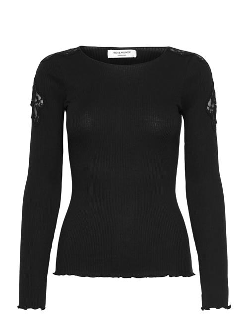 Rwbaybay Ls Lace T-Shirt Rosemunde Black