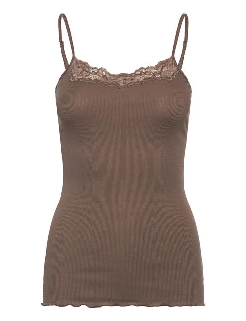 Rwbernadine Organic Sl Strap Lace T Rosemunde Beige