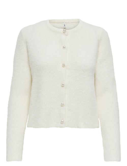 Onlpetra Ls Pearl O-Neck Cardi Cc Knt ONLY White