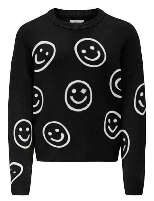 Kogmontana Ls Jq Loose O-Neck Cp Knt Kids Only Black