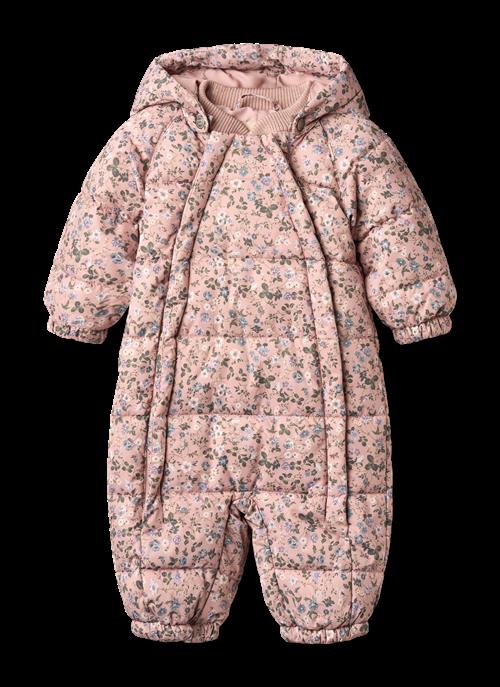 Wheat Edem Baby Puffer Heldragt Rose Powder Flowers  Rose Powder Flowers 9-12 months  Lyserød  9-12 måneder  kvinde