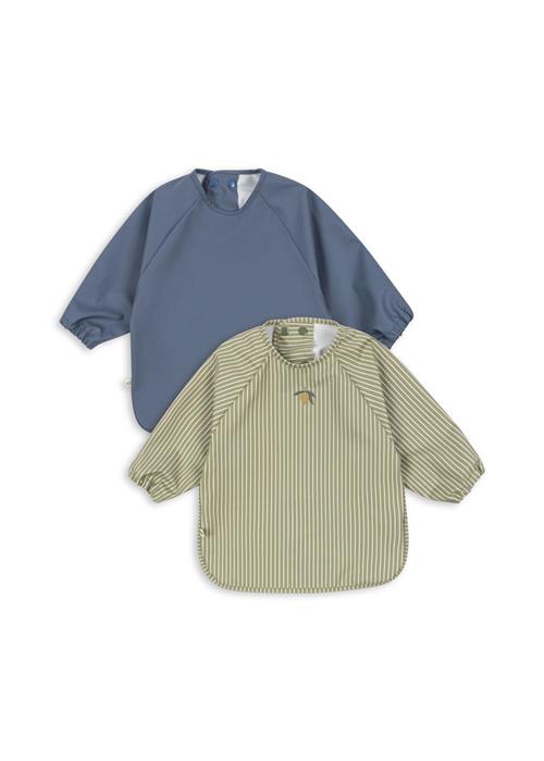 Konges Sløjd 2-pak Middagshagesmæk Med Ærmer Tea Stripe Flint Stone  Tea Stripe Flint Stone 18-36 months  Grøn  18-36 måneder  mand