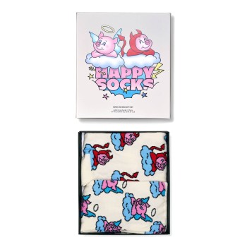 Happy socks Strømper 2P Good Pig Bad Pig Gift Box Flerfarvet bomuld Str 36/40