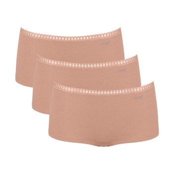 Sloggi Trusser 3P GO Crush Hipster Shorts Lysbrun  bomuld X-Large Dame