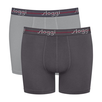 Sloggi 2P Men Start Short C2P Sort/Grå bomuld Large Herre