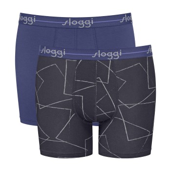 Sloggi 2P Men Start Short C2P Sort/Blå bomuld Small Herre