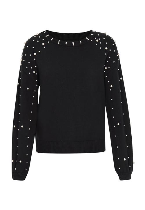 faina Pullover  sort / perlehvid