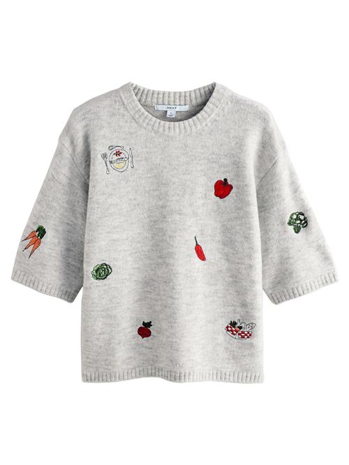 Next Pullover  grå-meleret / grøn / orange / rød