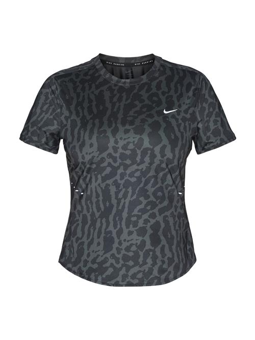 NIKE Funktionsbluse 'SWIFT'  mørkegrå / sort / hvid