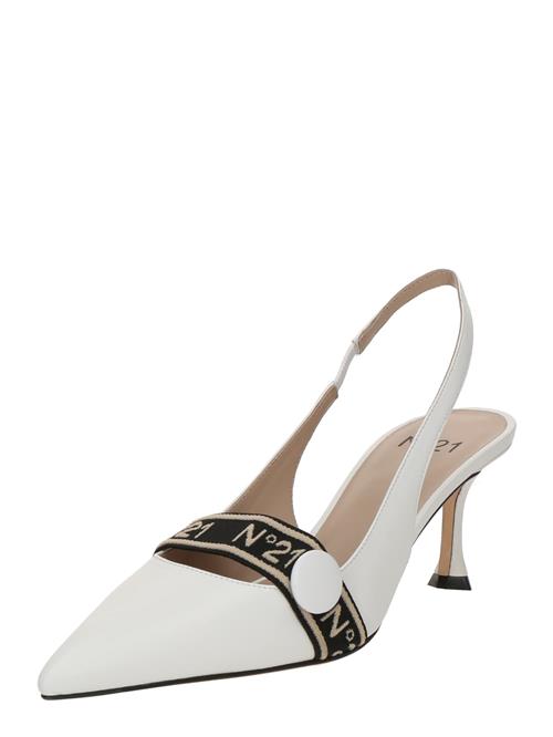 N°21 Slingpumps  beige / sort / hvid