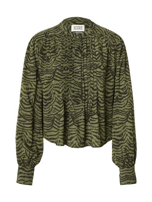 SCOTCH & SODA Bluse  mørkebrun / oliven