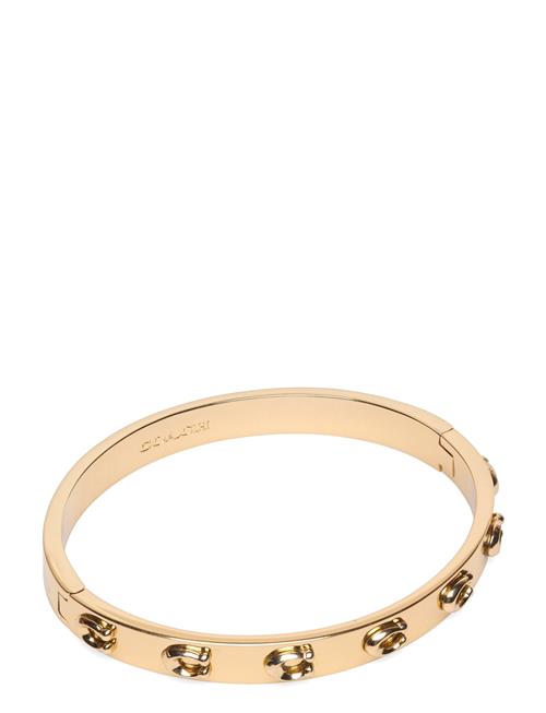 Coach Signature C Hinged Bangle Bracelet Coach Accessories Gold