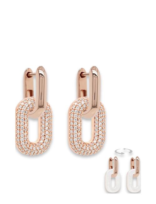 Goldplated Link Earrings Marmara Sterling Pink