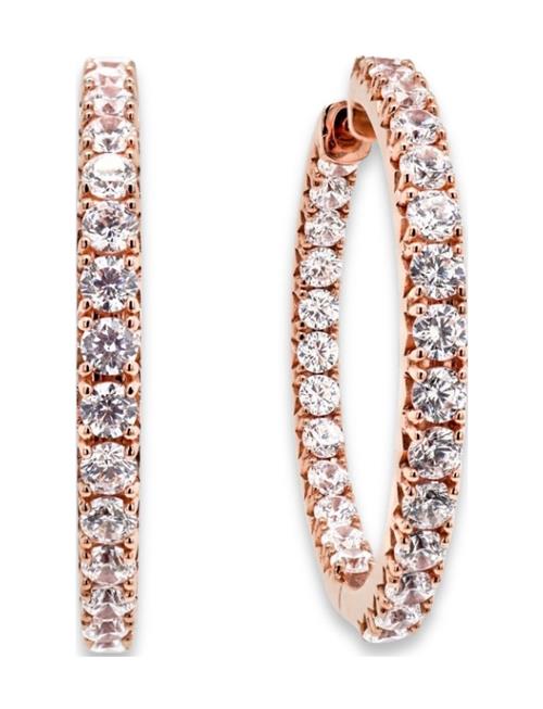Goldplated Hoop Earrings Marmara Sterling Pink