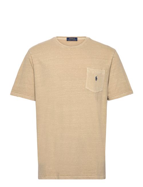 Standard Fit Cotton-Linen Pocket T-Shirt Polo Ralph Lauren Beige