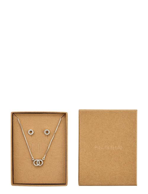 Harlan Gift Set, Necklace & Earrings, Silver-Plated Pilgrim Silver