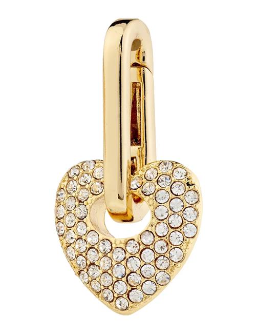 Charm Crystal Heart Pendant Gold-Plated Pilgrim Silver