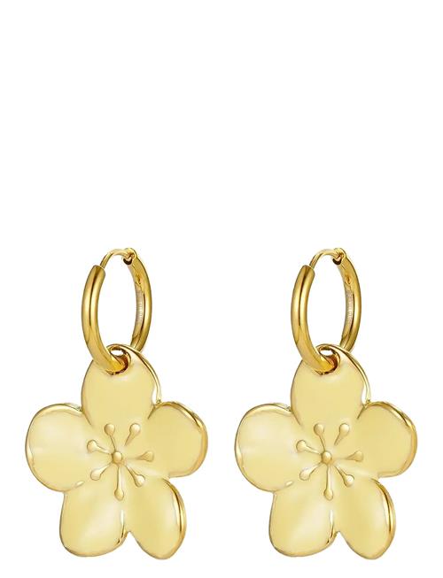 Calista Enamel Earring Bud To Rose Gold