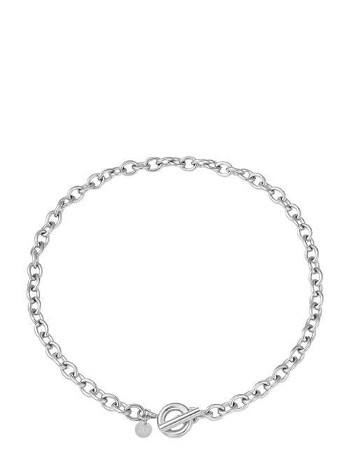 T-Bar Necklace Silver Bud To Rose Silver