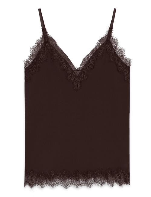 Rwbillie Sl Lace Strap Top Rosemunde Brown