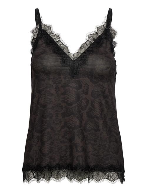 Rwbillie Sl Lace Strap Top Rosemunde Black