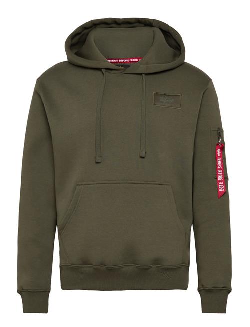 Back Print Hoody Alpha Industries Khaki