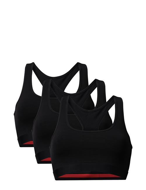 Women's Organic Cotton Bralette 3-Pack Danish Endurance Black