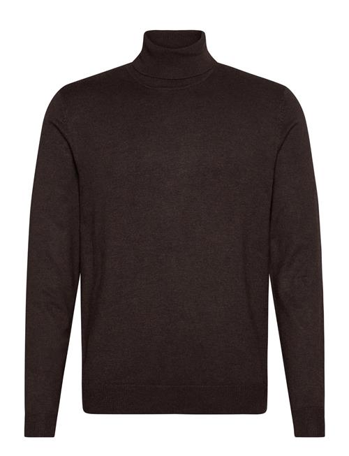 Ecovero L/S Roll Neck Knit Lindbergh Brown