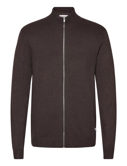 Ecovero L/S Zip Cardigan Lindbergh Brown