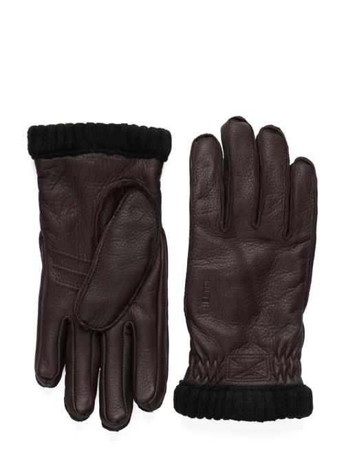 Deerskin Primaloft Rib Dark Brown Hestra Brown